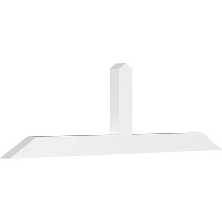 Ekena Millwork Portland Architectural Grade PVC Gable Bracket, 96"W x 28"H x 4"D x 6"F, 7/12 Pitch GBP096X28X0406POR00